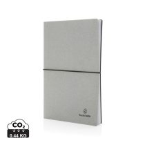 A5 GRS recycled leather notebook, light grey