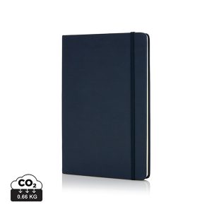 Deluxe hardcover PU A5 notebook, blue