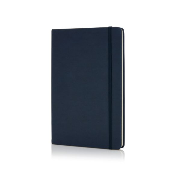 Deluxe hardcover PU A5 notebook, navy