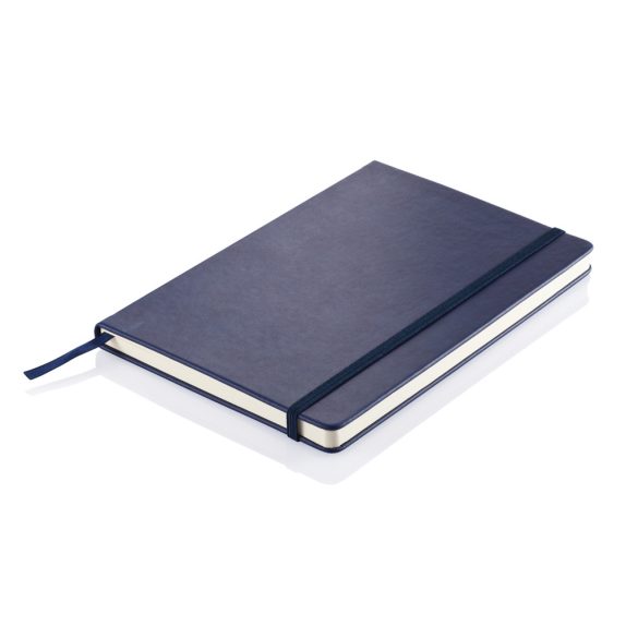 Deluxe hardcover PU A5 notebook, navy