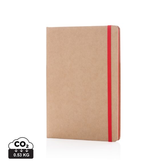 Eco-friendly A5 kraft notebook, red