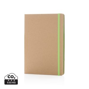 Eco-friendly A5 kraft notebook, green