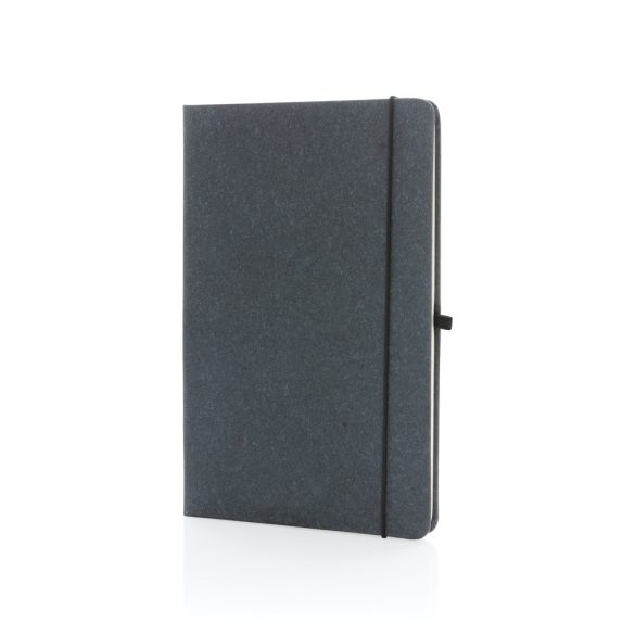 GRS Recycled leather hardcover notebook A5, grey