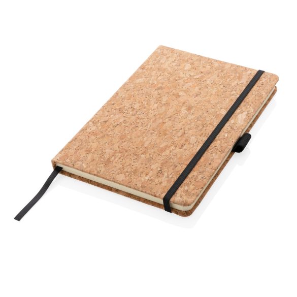Cork hardcover notebook A5, brown