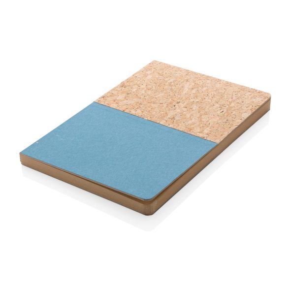 A5 cork & kraft notebook, blue