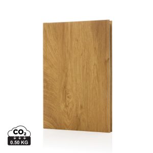 Kavana wood print A5 notebook, brown