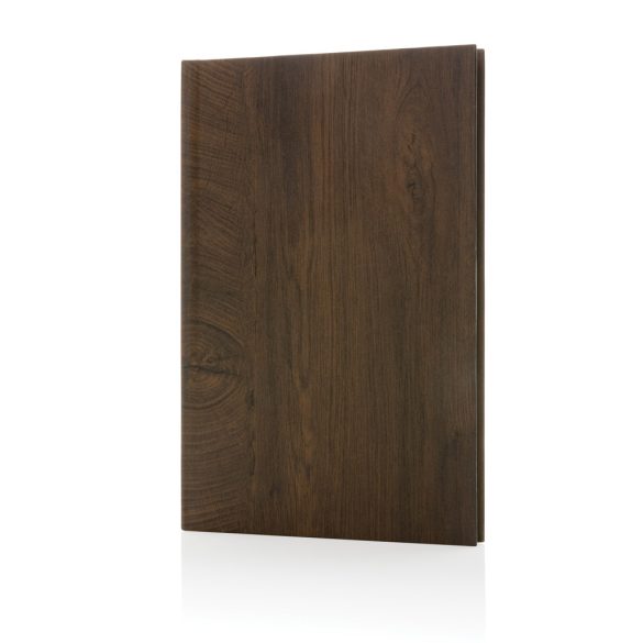 Kavana wood print A5 notebook, dark brown