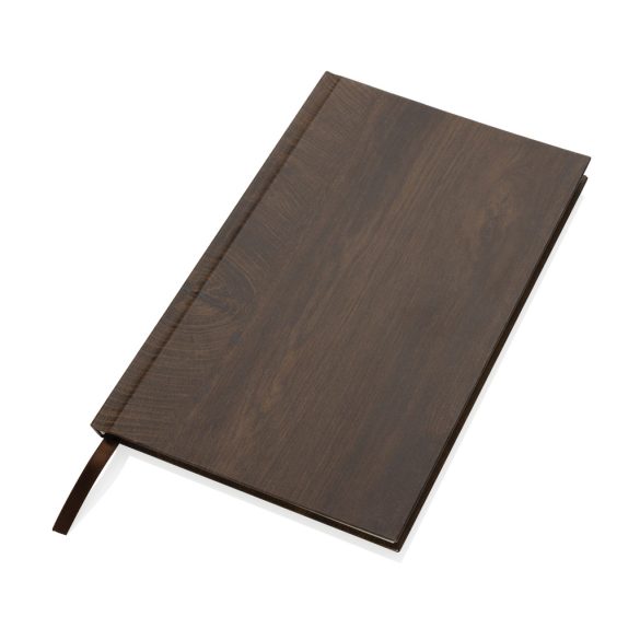 Kavana wood print A5 notebook, dark brown