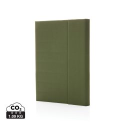 Impact Aware™ A5 notebook with magnetic closure, green