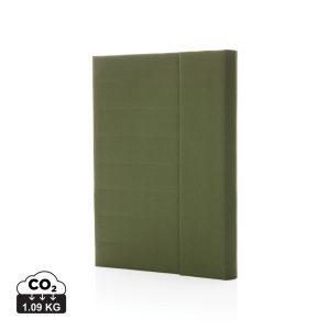Impact Aware™ A5 notebook with magnetic closure, green