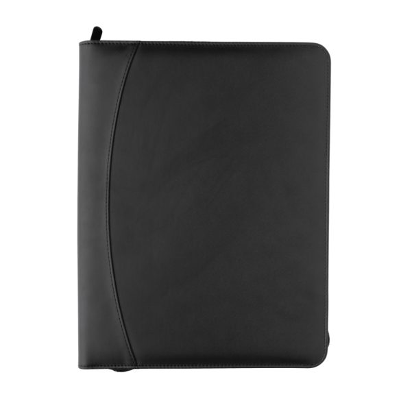 RCS rPU deluxe tech portfolio with zipper, black