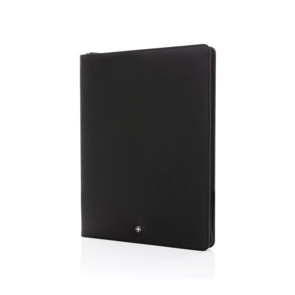 Swiss Peak Heritage RCS rPU A4 portfolio with zipper, black