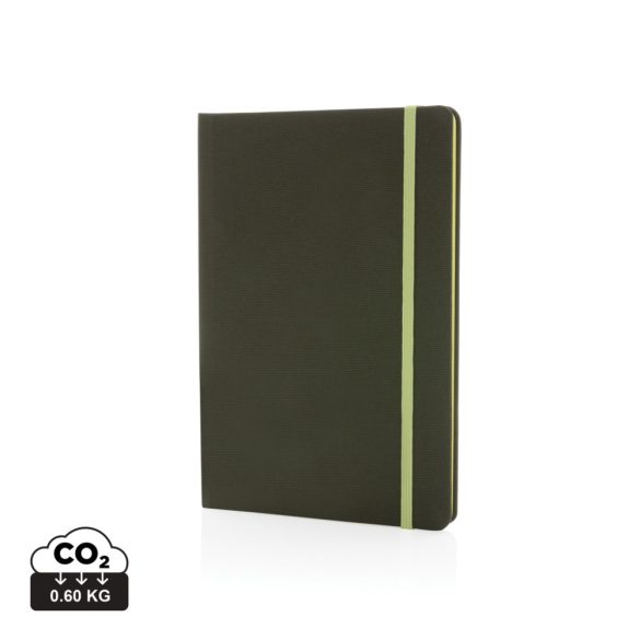 GRS certified RPET A5 notebook, green