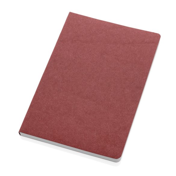 Salton A5 GRS certified recycled paper notebook, cherry red