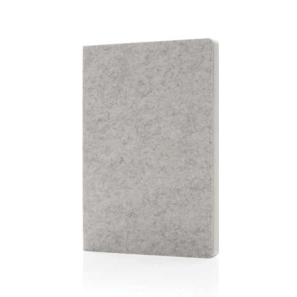 Phrase GRS certified recycled felt A5 notebook, grey