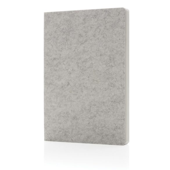Phrase GRS certified recycled felt A5 notebook, grey
