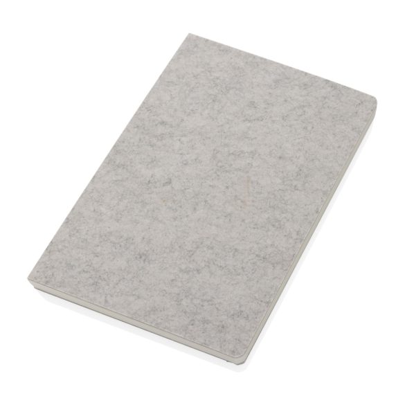 Phrase GRS certified recycled felt A5 notebook, grey