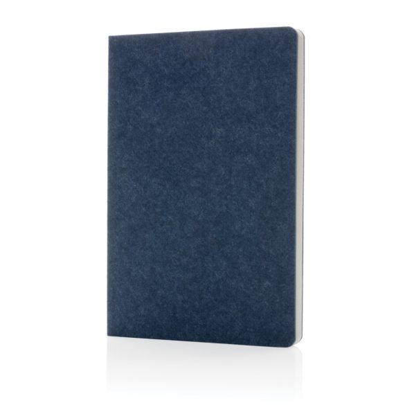 Phrase GRS certified recycled felt A5 notebook, blue
