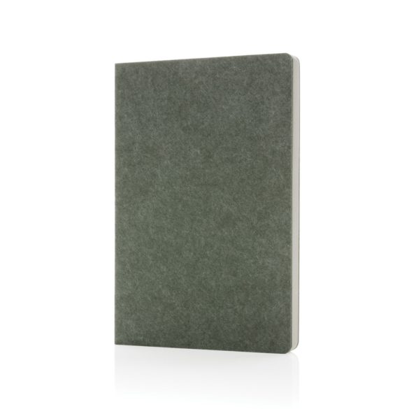 Phrase GRS certified recycled felt A5 notebook, green