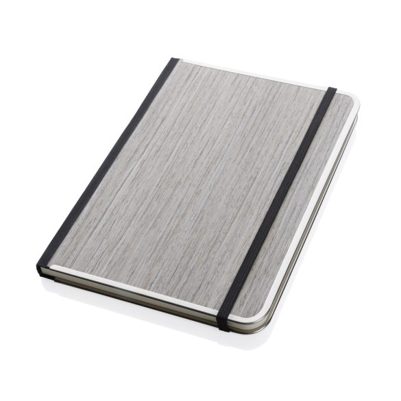 Treeline A5 wooden cover deluxe notebook, grey