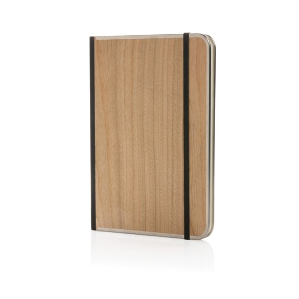 Treeline A5 wooden cover deluxe notebook, brown