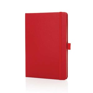 Sam A5 RCS certified bonded leather classic notebook, red