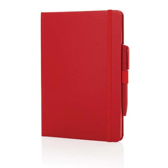 Sam A5 RCS certified bonded leather classic notebook, red