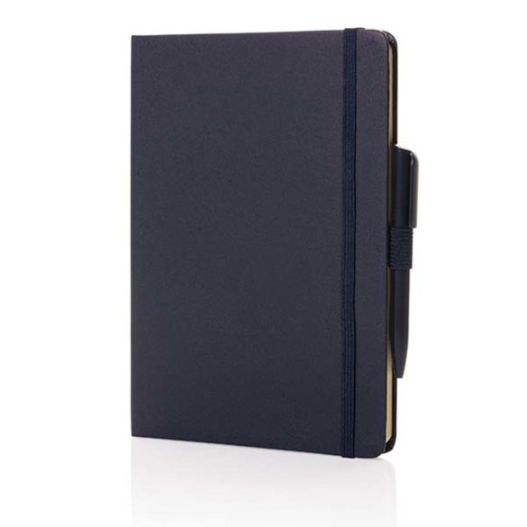 Sam A5 RCS certified bonded leather classic notebook, navy