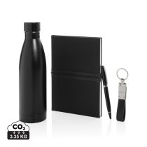   Swiss Peak RCS deluxe business gift set w/ water bottle, black