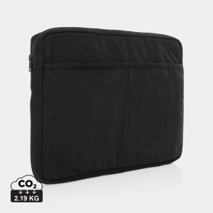 Laluka AWARE™ recycled cotton 15.6 inch laptop sleeve, black