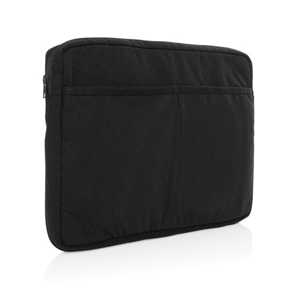 Laluka AWARE™ recycled cotton 15.6 inch laptop sleeve, black