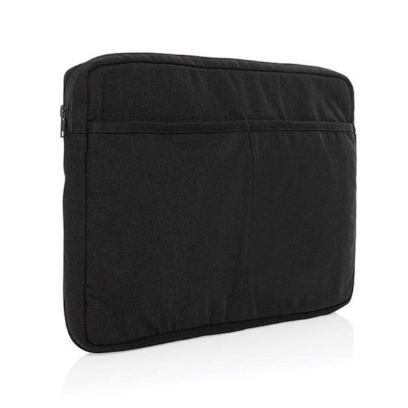 Laluka AWARE™ recycled cotton 15.6 inch laptop sleeve, black