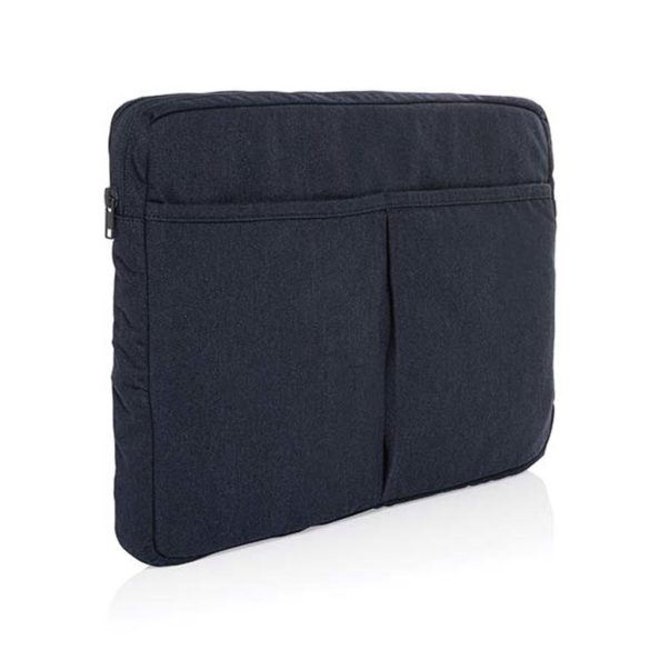 Laluka AWARE™ recycled cotton 15.6 inch laptop sleeve, navy