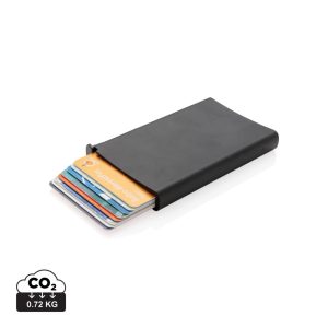 Standard aluminium RFID cardholder with PU wallet, black