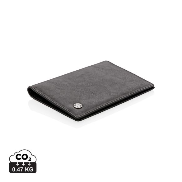 RFID anti-skimming passport holder, black