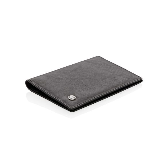 RFID anti-skimming passport holder, black