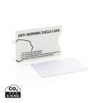   Anti-skimming RFID shield card with active jamming chip, white