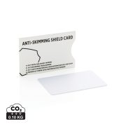   Anti-skimming RFID shield card with active jamming chip, white