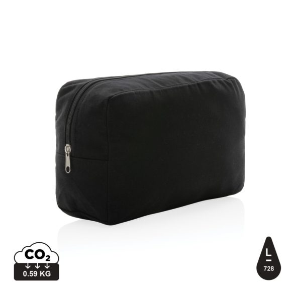 Impact Aware™ 285 gsm rcanvas toiletry bag undyed, black