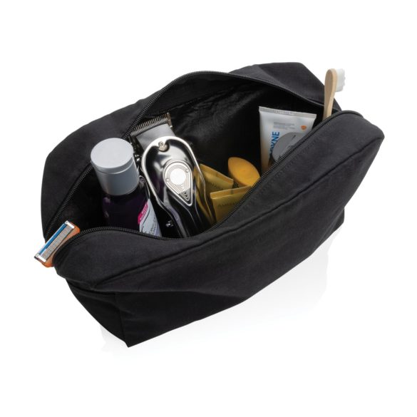 Impact Aware™ 285 gsm rcanvas toiletry bag undyed, black