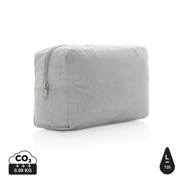 Impact Aware™ 285 gsm rcanvas toiletry bag undyed, grey