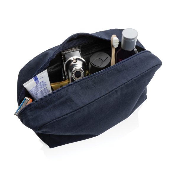 Impact Aware™ 285 gsm rcanvas toiletry bag undyed, navy