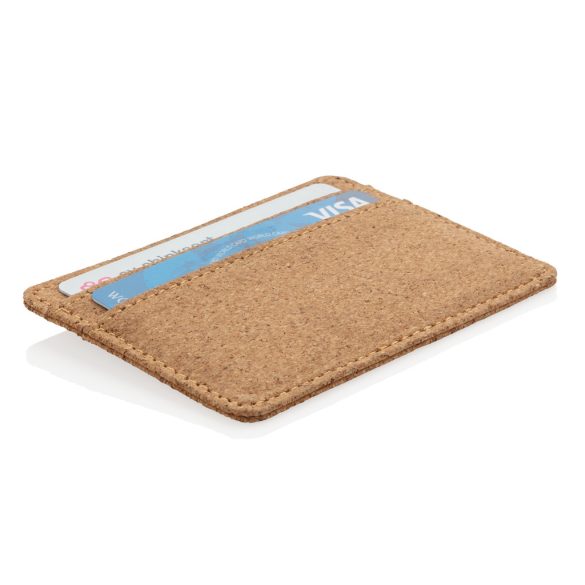 Cork secure RFID slim wallet, brown