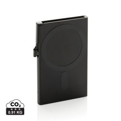 Standard aluminium RFID magnetic phone cardholder, black