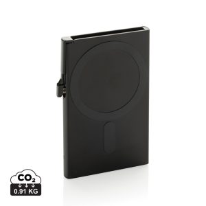 Standard aluminium RFID magnetic phone cardholder, black