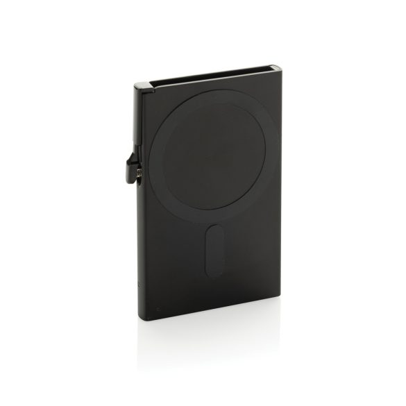 Standard aluminium RFID magnetic phone cardholder, black