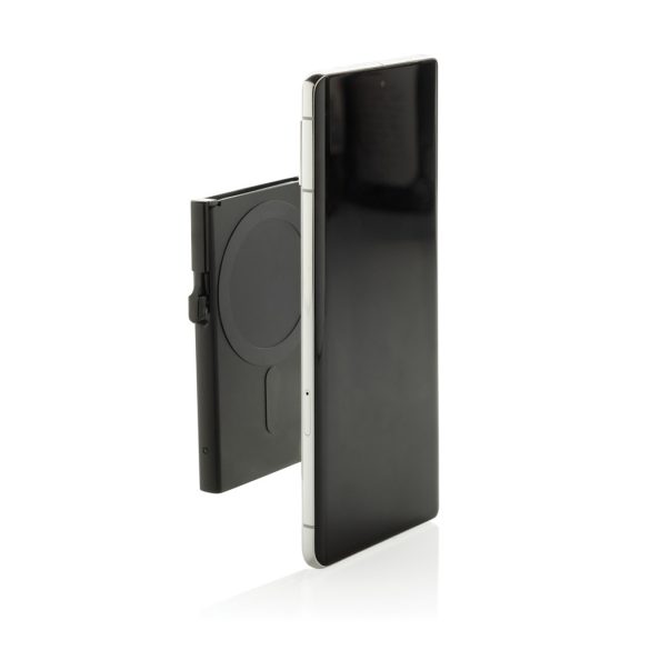 Standard aluminium RFID magnetic phone cardholder, black