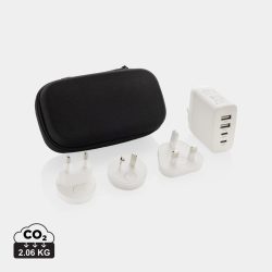   TravelCharge Pro RCS rplastic travel charger with USB C, white