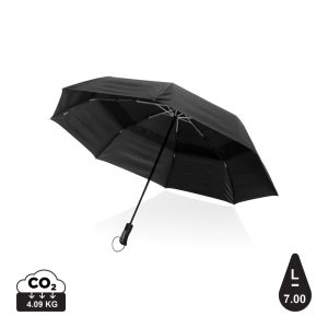 Swiss Peak Aware™ Tornado 27” pocket storm umbrella, black