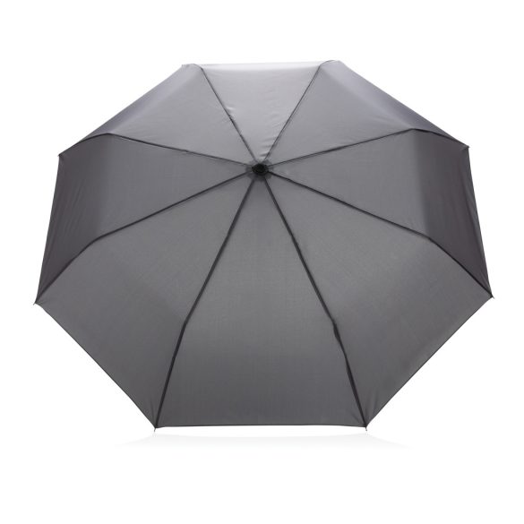 20.5" Impact AWARE™ RPET 190T Pongee bamboo mini umbrella, anthracite